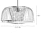 Vintiquewise Oval Bamboo Wicker Rattan Chandelier Hanging Light Fixture for Living Room, Dining Room, Entryway QI004237 - alternate 7